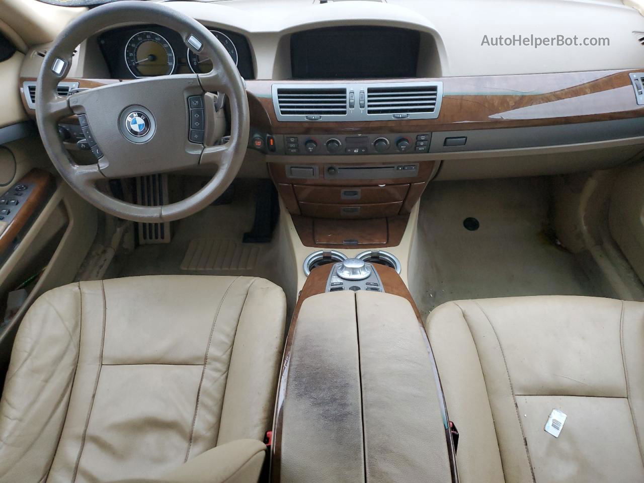 2004 Bmw 745 I Зеленый vin: WBAGL63434DP68607