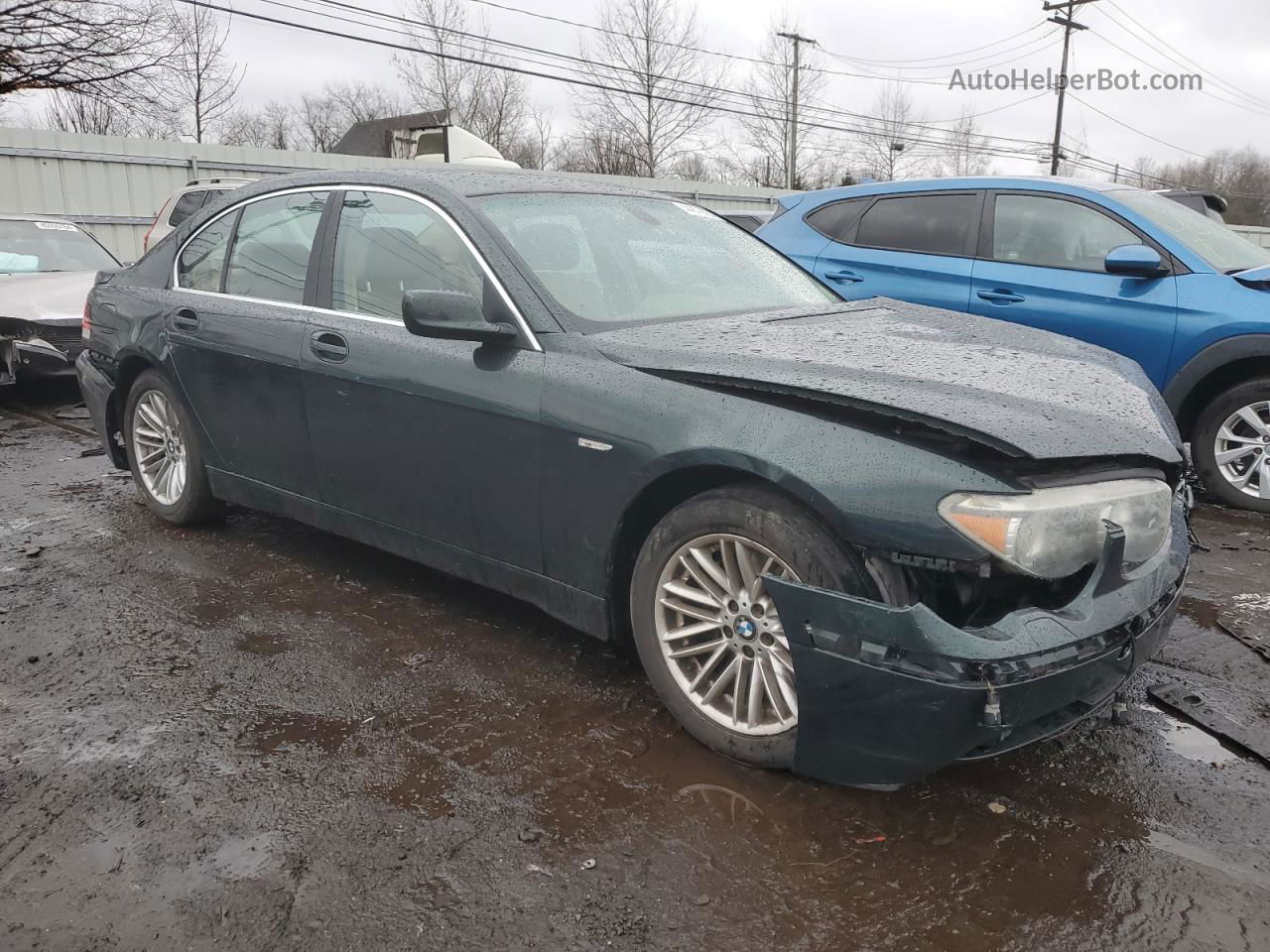 2004 Bmw 745 I Green vin: WBAGL63434DP68607