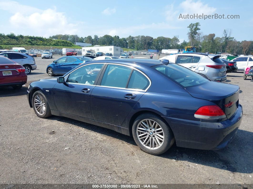 2004 Bmw 7 Series 745i Dark Blue vin: WBAGL63444DP69412