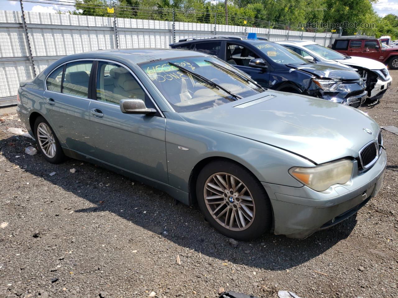 2004 Bmw 745 I Turquoise vin: WBAGL63454DP68530