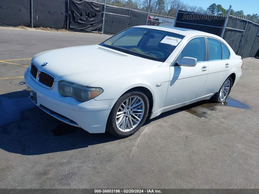 2004 Bmw 745i   White vin: WBAGL63474DP71705