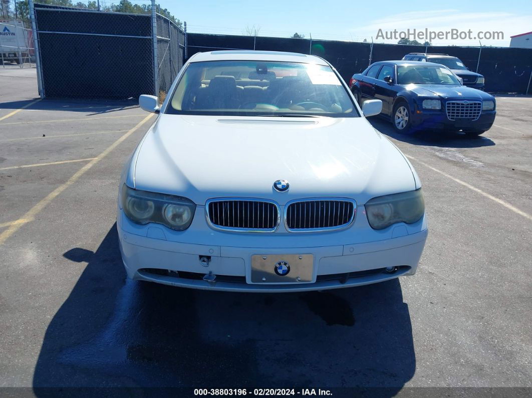 2004 Bmw 745i   Белый vin: WBAGL63474DP71705