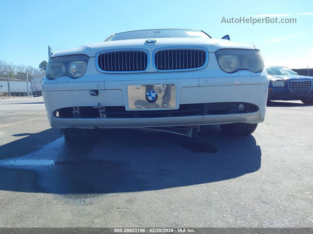 2004 Bmw 745i   White vin: WBAGL63474DP71705