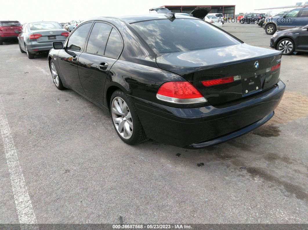 2004 Bmw 7 Series 745i Black vin: WBAGL63494DP70183