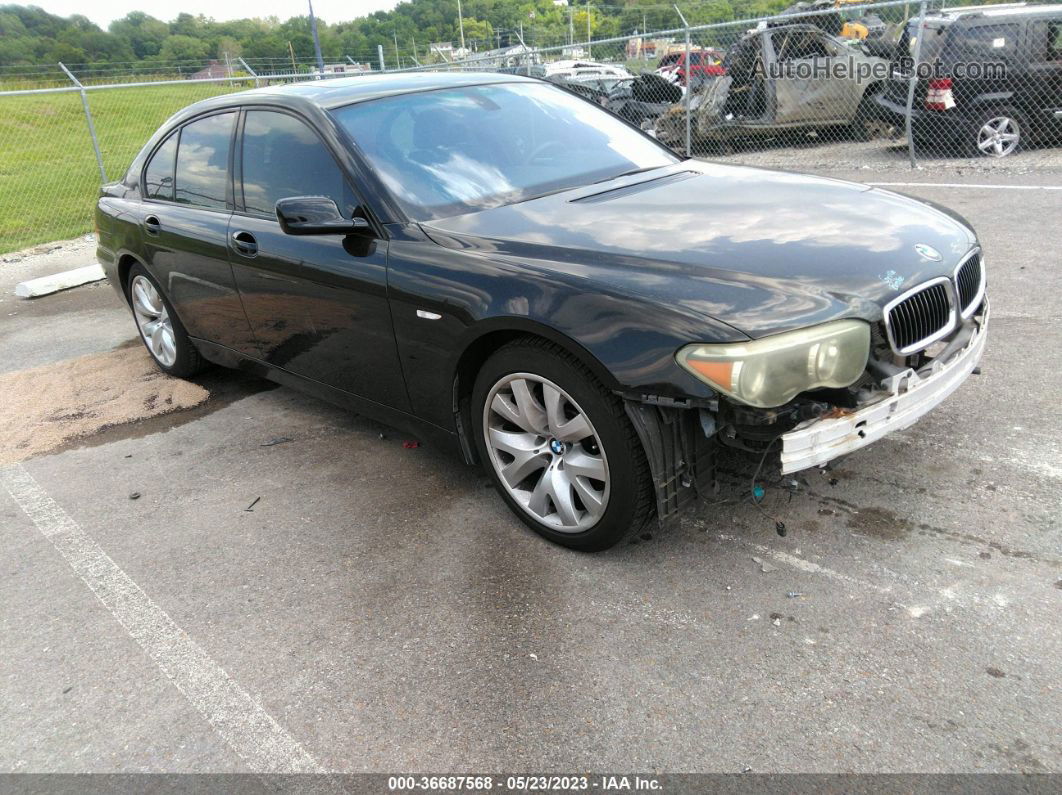 2004 Bmw 7 Series 745i Black vin: WBAGL63494DP70183