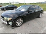 2004 Bmw 7 Series 745i Black vin: WBAGL63494DP70183