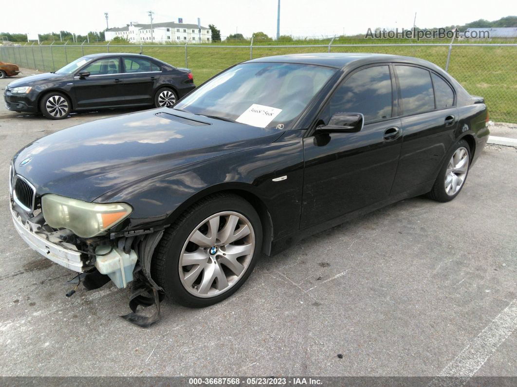 2004 Bmw 7 Series 745i Черный vin: WBAGL63494DP70183