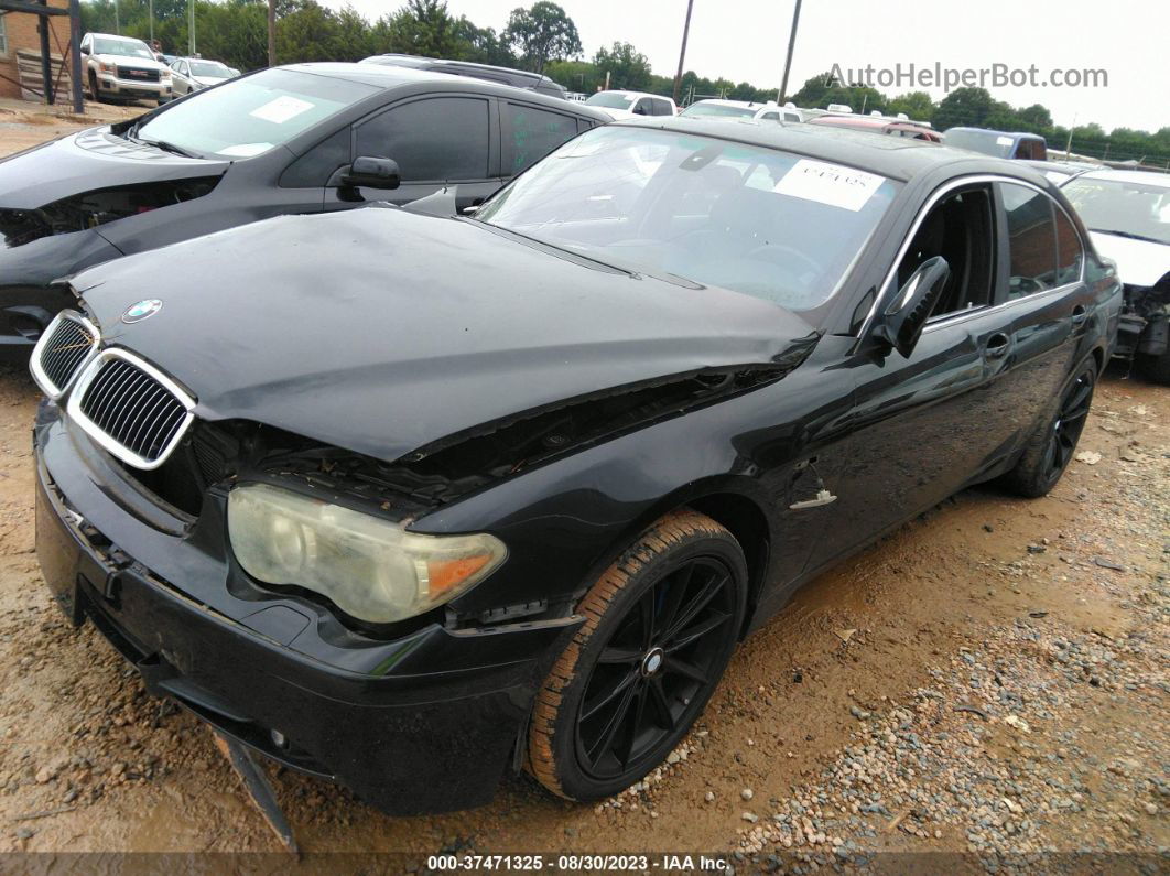 2004 Bmw 7 Series 745i Black vin: WBAGL63494DP71821