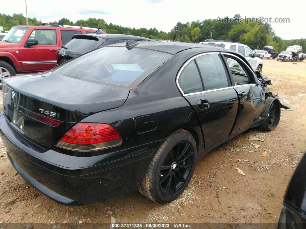 2004 Bmw 7 Series 745i Черный vin: WBAGL63494DP71821