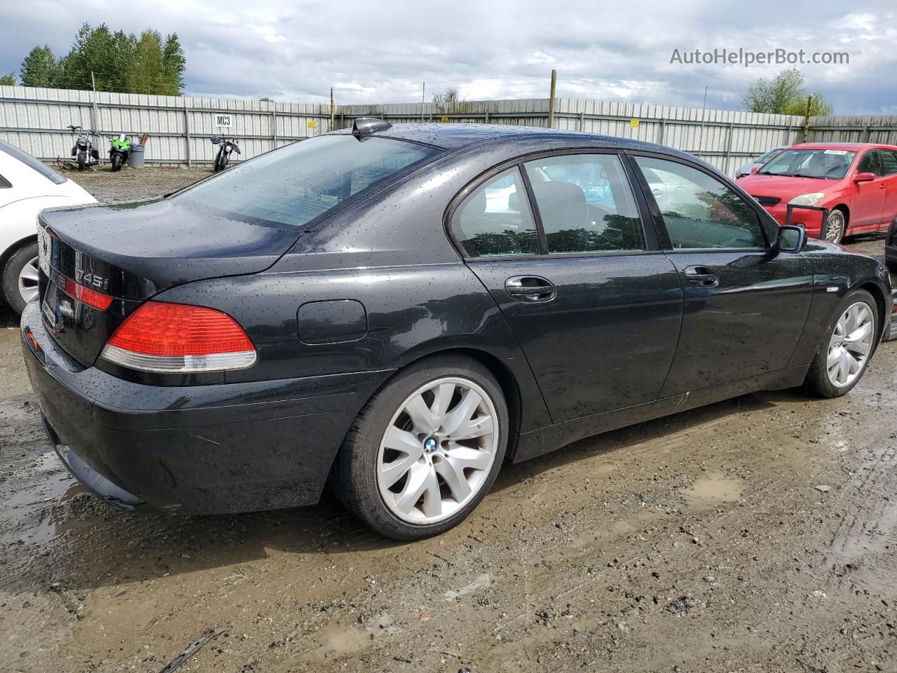 2004 Bmw 745 I Black vin: WBAGL634X4DP68927