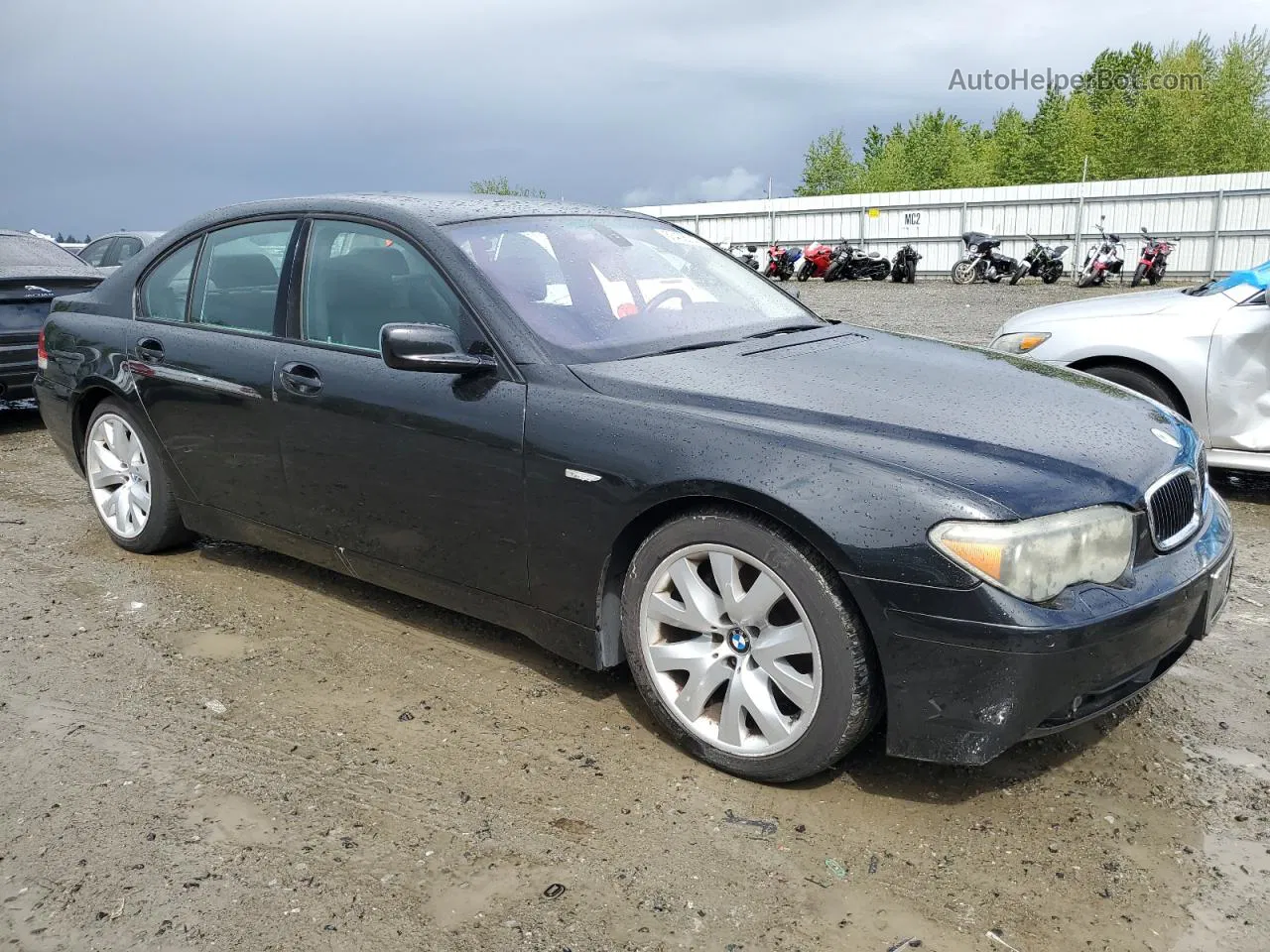 2004 Bmw 745 I Черный vin: WBAGL634X4DP68927