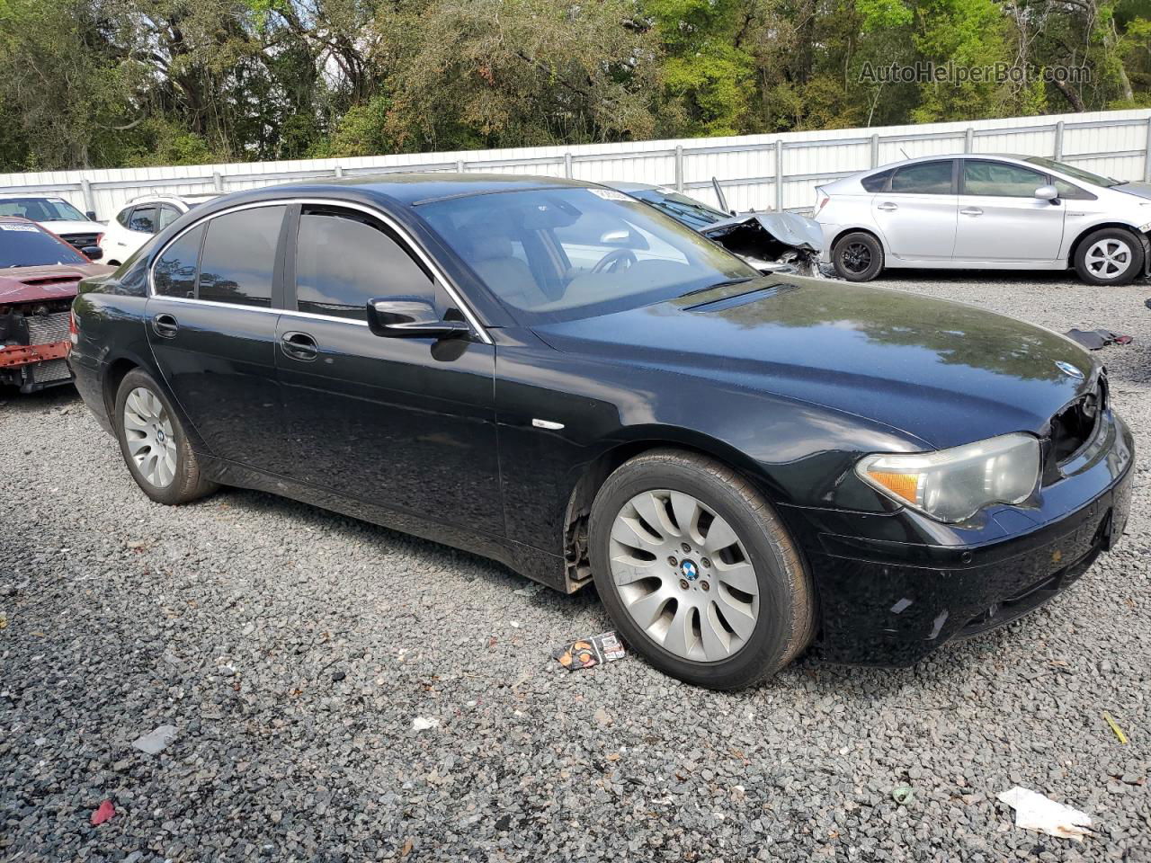 2004 Bmw 745 I Black vin: WBAGL634X4DP70497