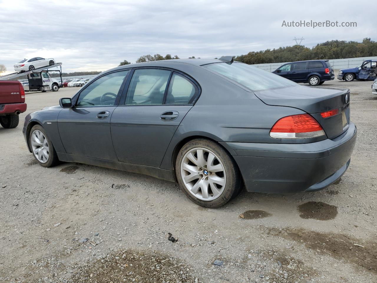 2004 Bmw 745 I Gray vin: WBAGL63504DP73899