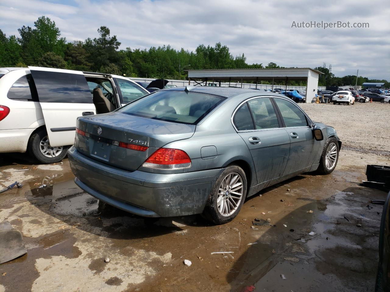 2004 Bmw 745 I Teal vin: WBAGL63504DP74003