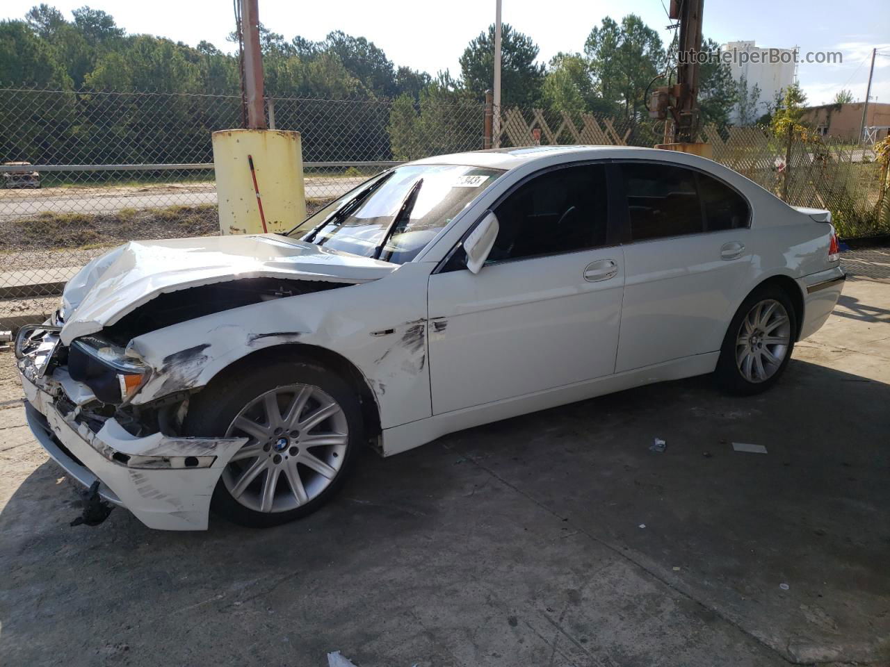 2004 Bmw 745 I White vin: WBAGL63504DP74017