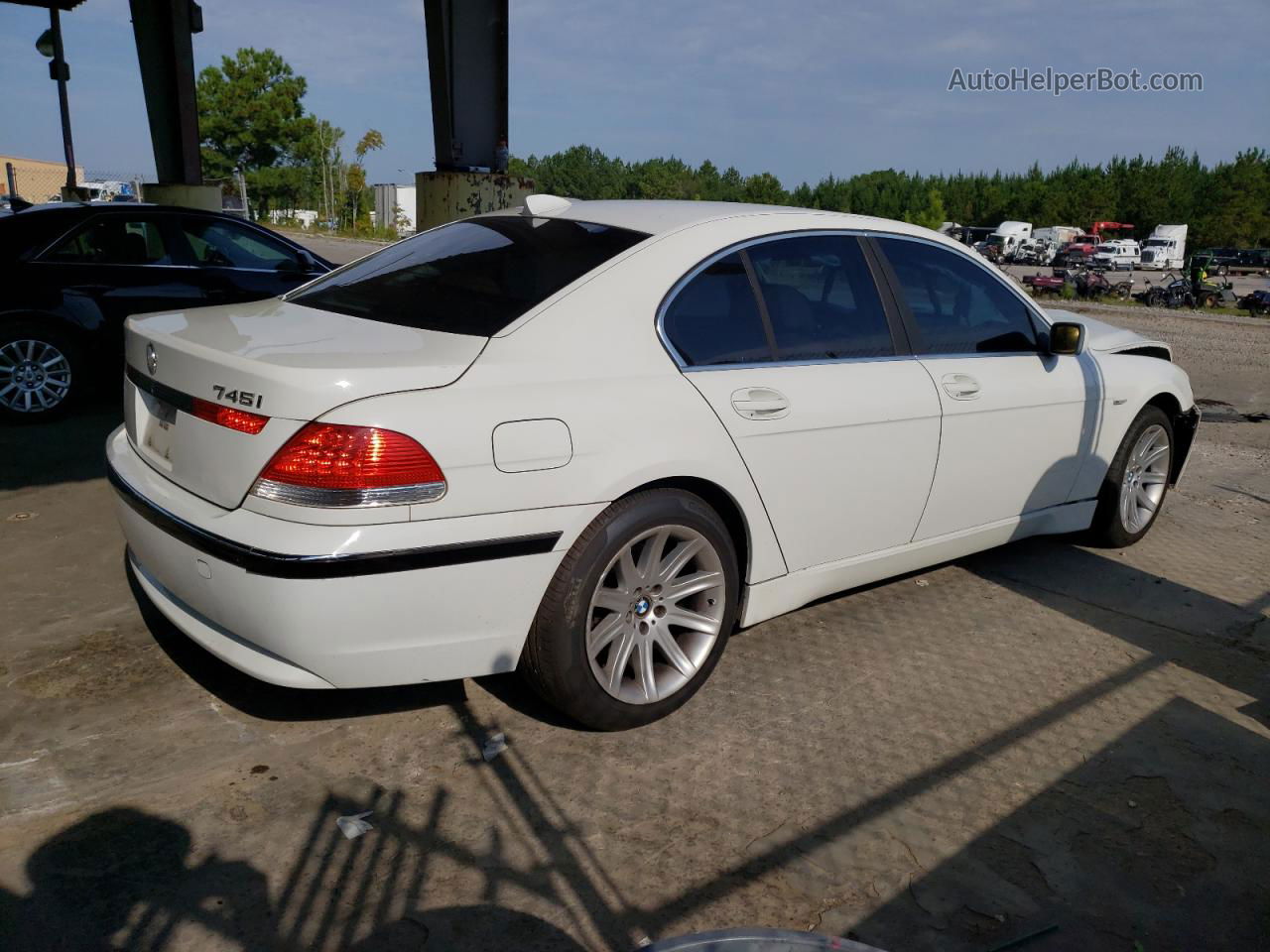 2004 Bmw 745 I White vin: WBAGL63504DP74017