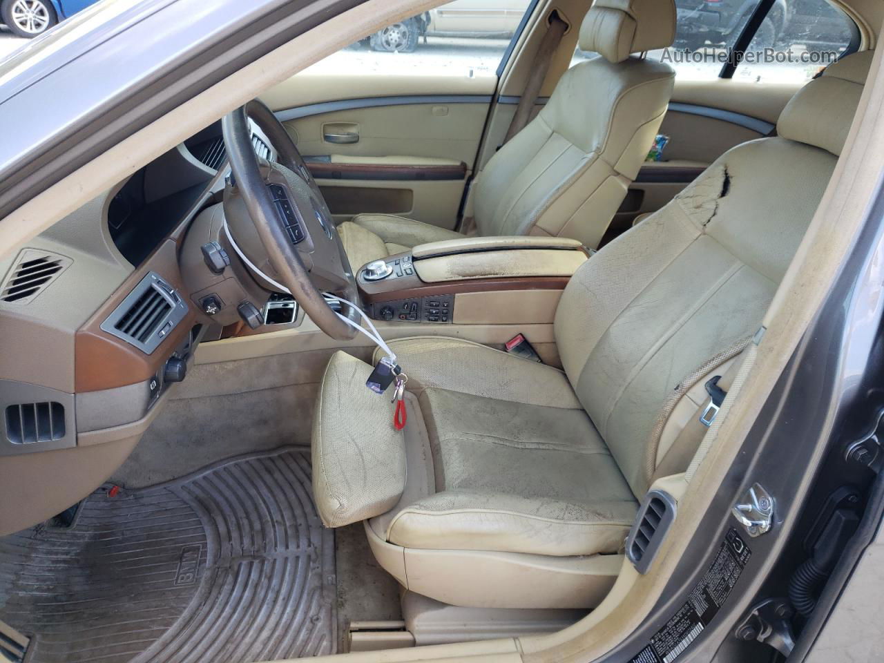 2004 Bmw 745 I Серый vin: WBAGL63534DP72407