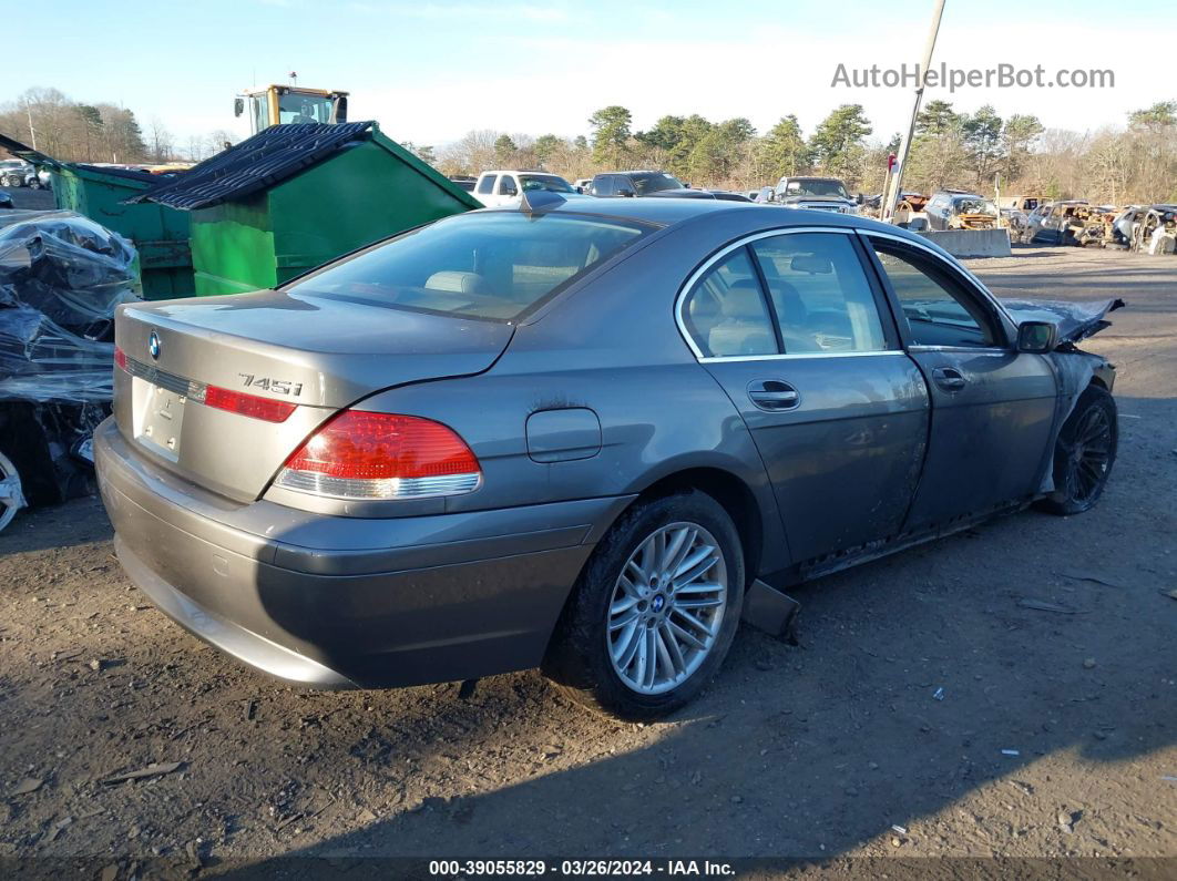 2004 Bmw 745i   Gray vin: WBAGL63544DP73095