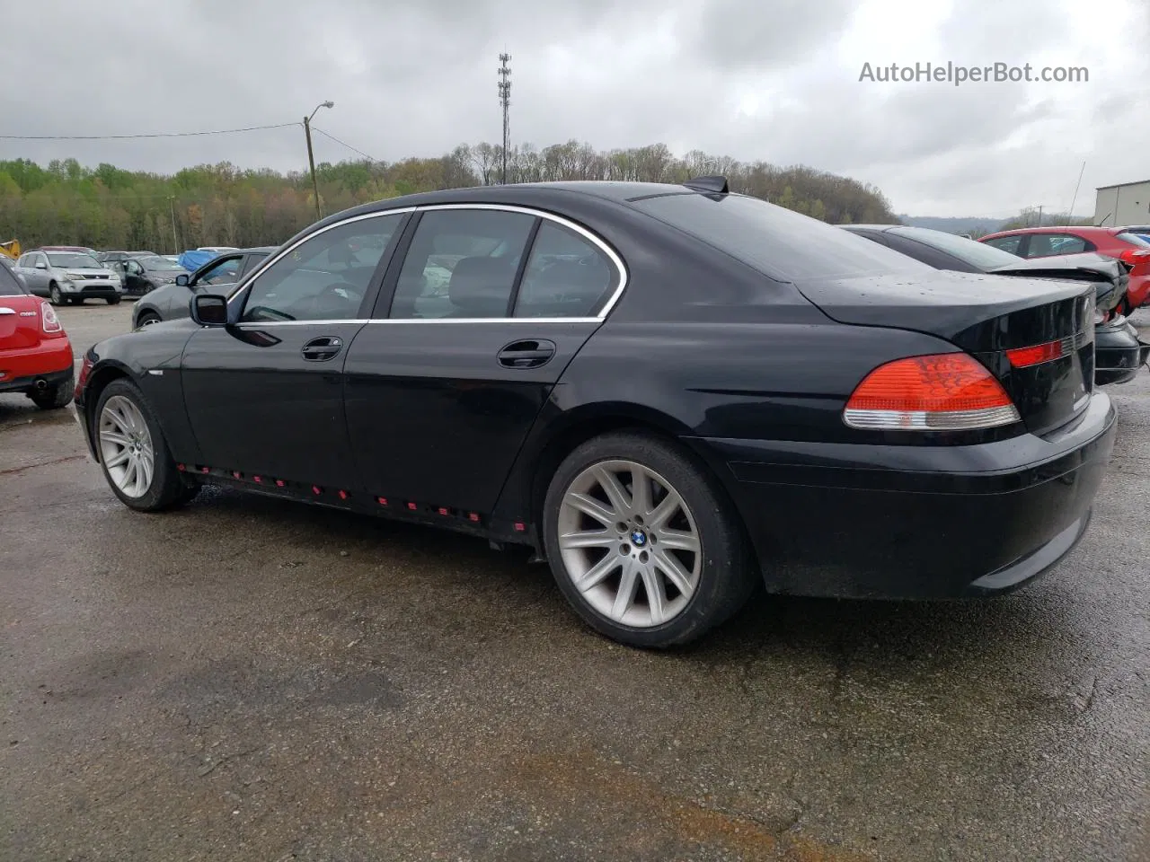 2004 Bmw 745 I Черный vin: WBAGL63544DP73355