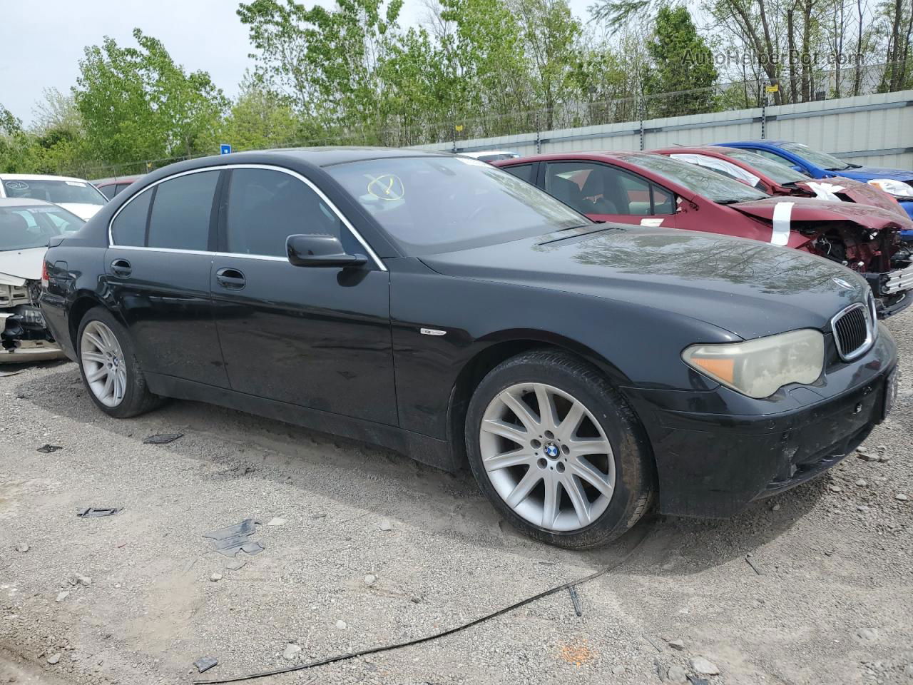 2004 Bmw 745 I Черный vin: WBAGL63544DP73355