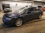 2004 Bmw 745 I Blue vin: WBAGL63544DP74103