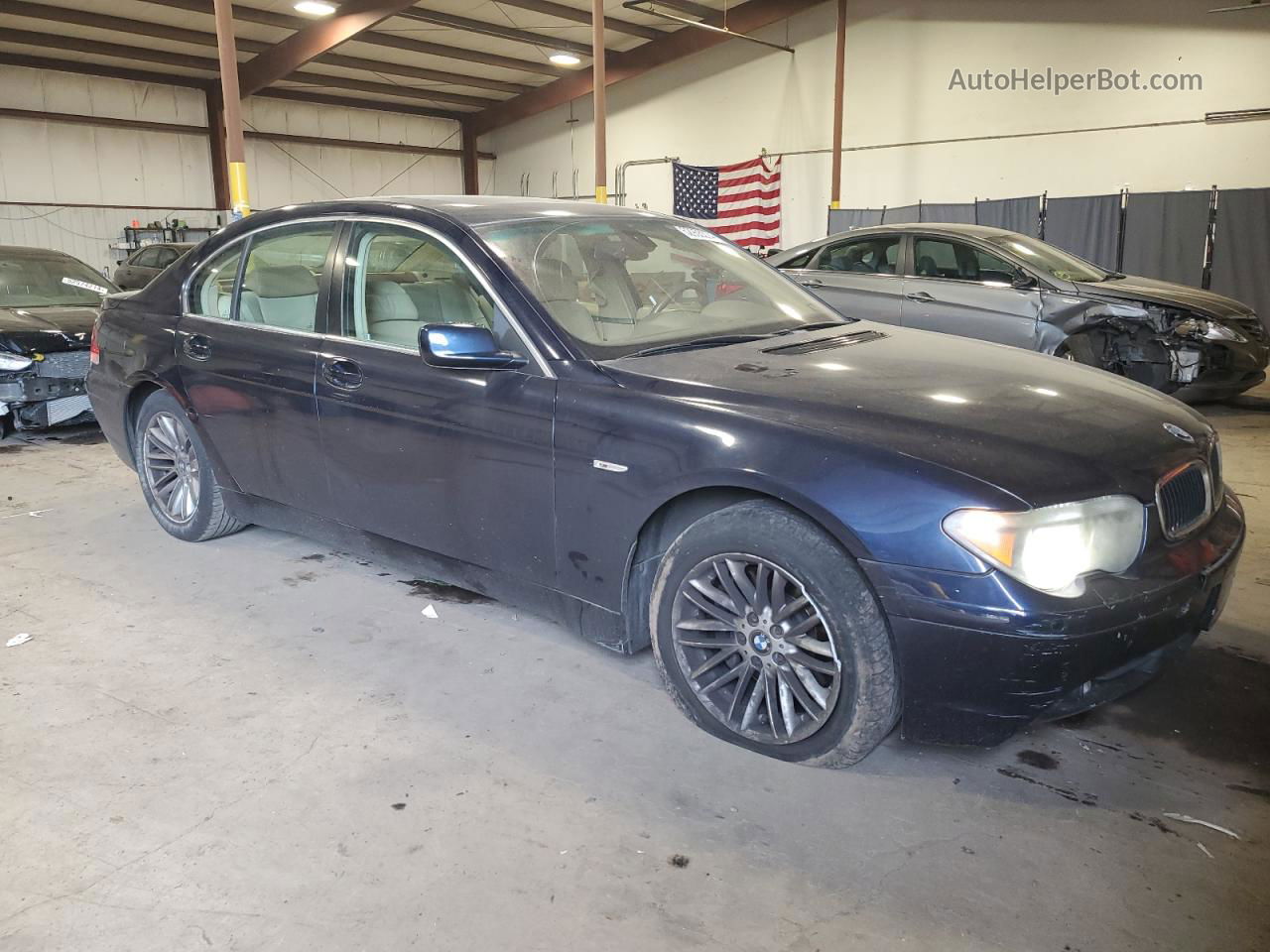 2004 Bmw 745 I Blue vin: WBAGL63564DP74166