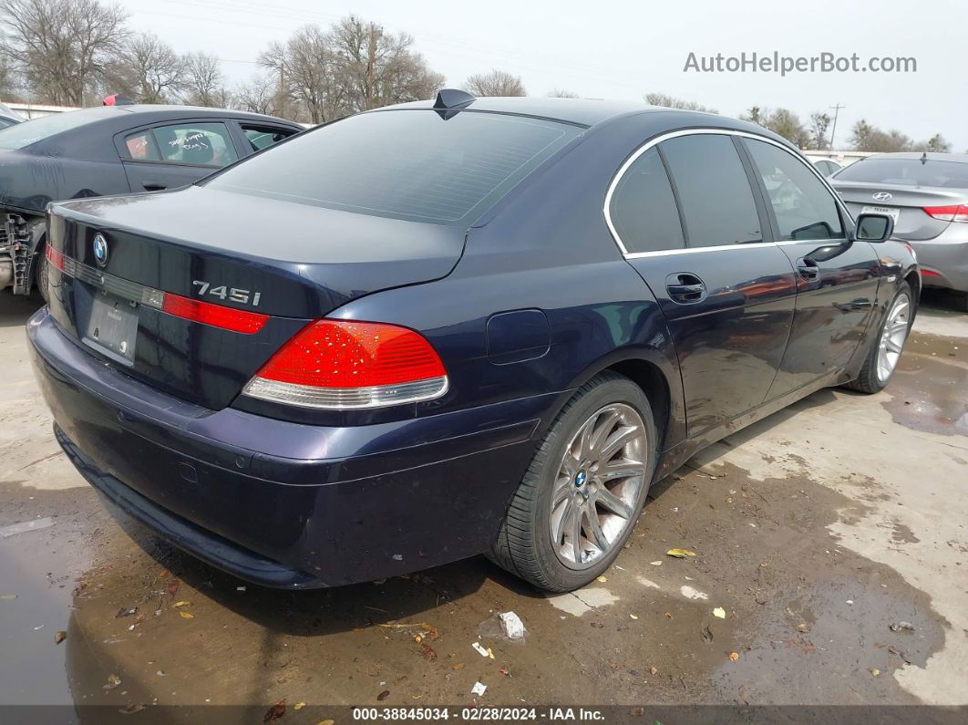 2004 Bmw 745i   Blue vin: WBAGL63584DP73245