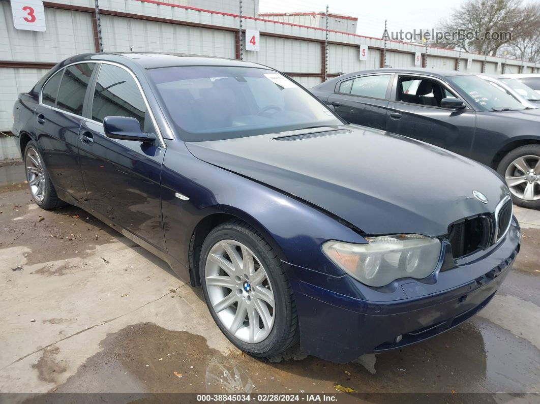 2004 Bmw 745i   Синий vin: WBAGL63584DP73245