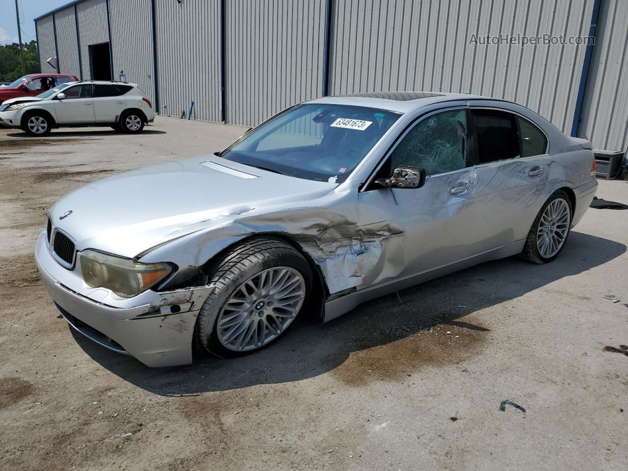 2004 Bmw 745 I Silver vin: WBAGL63594DP72427