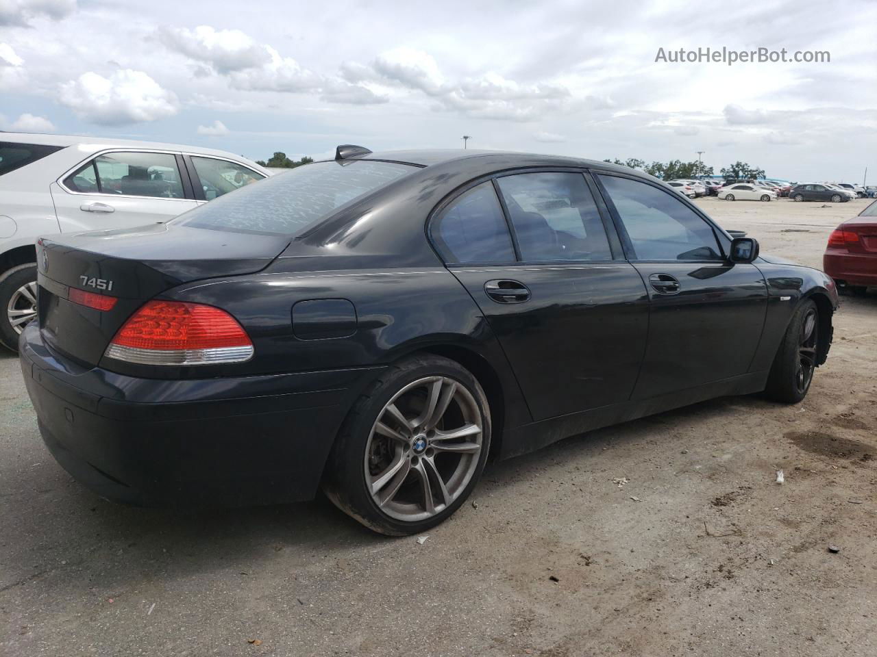 2004 Bmw 745 I Черный vin: WBAGL635X4DP73554