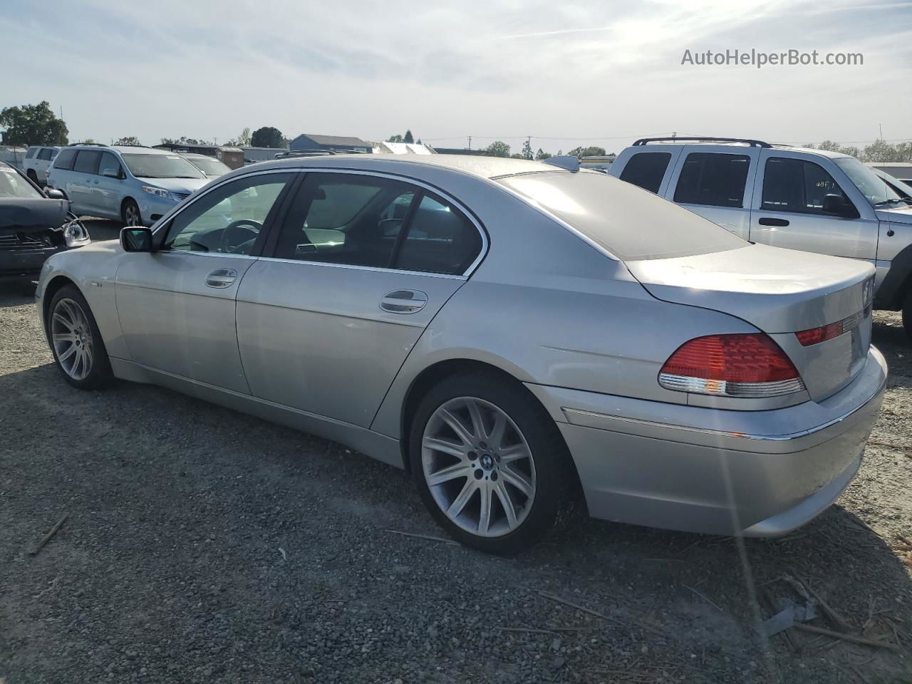 2004 Bmw 745 Li Silver vin: WBAGN63404DS47838