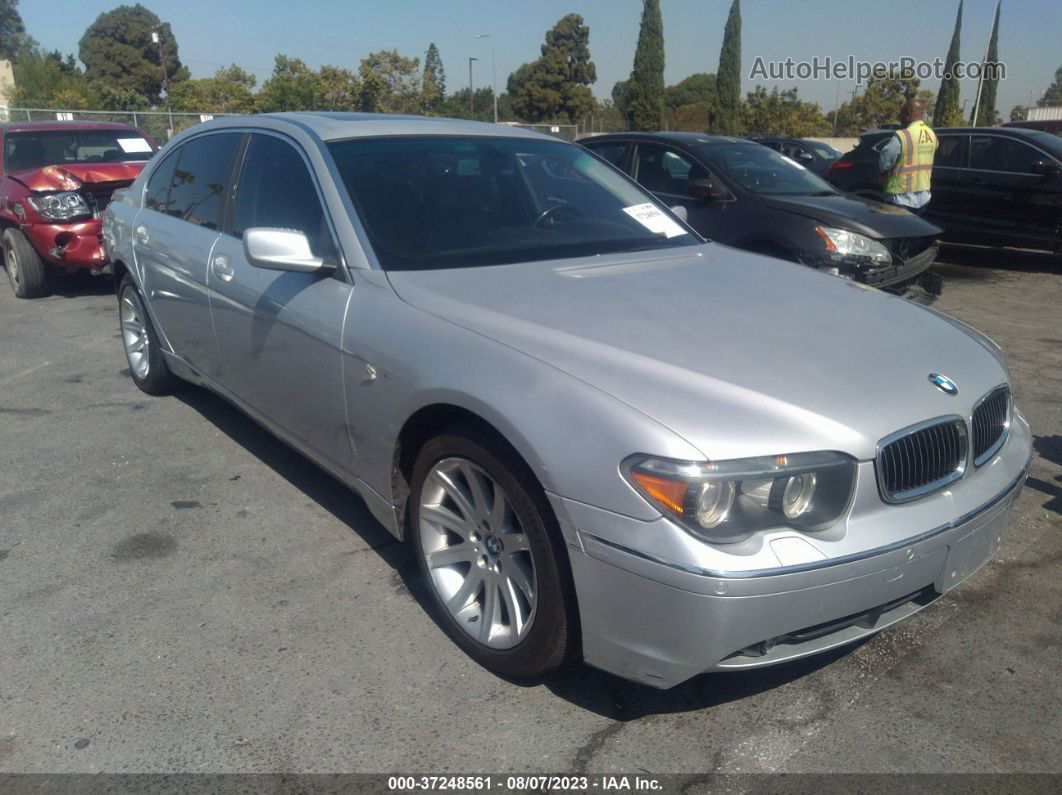 2004 Bmw 7 Series 745li Silver vin: WBAGN63414DS50294