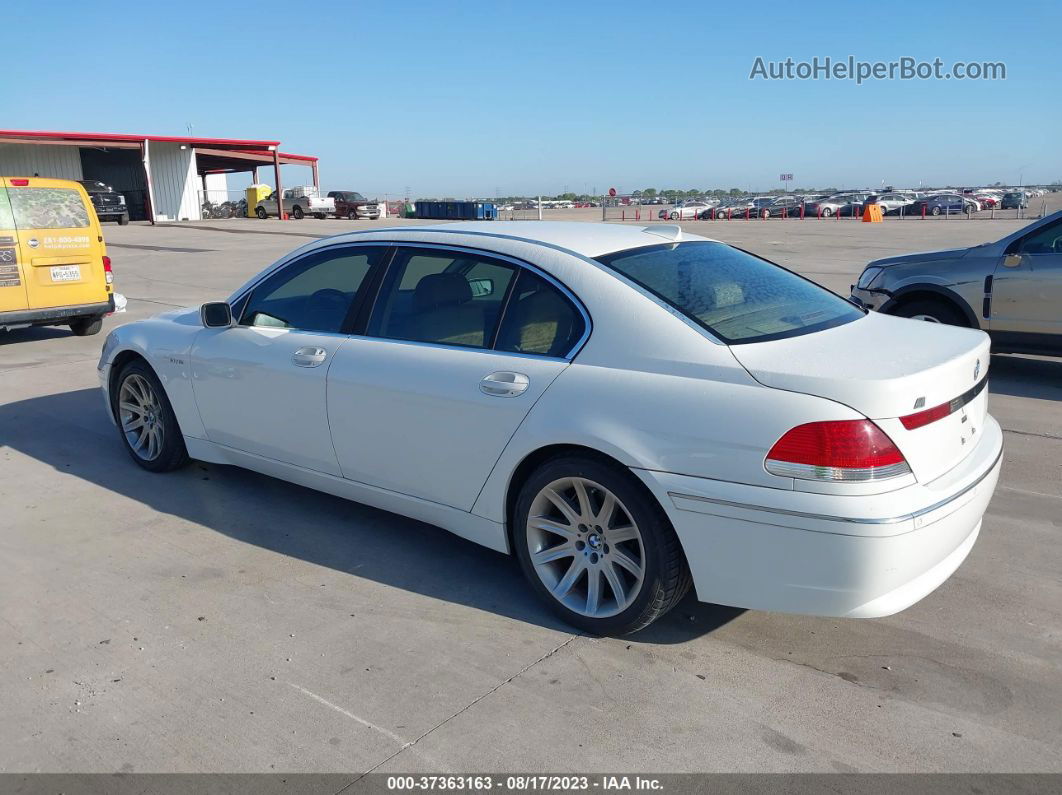 2004 Bmw 7 Series 745li White vin: WBAGN63424DS45444