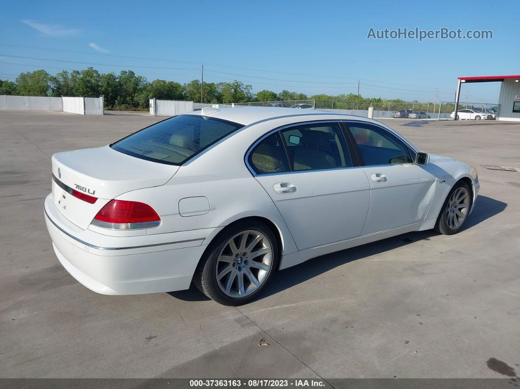 2004 Bmw 7 Series 745li White vin: WBAGN63424DS45444