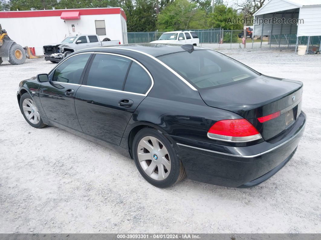 2004 Bmw 745li   Black vin: WBAGN63424DS45489