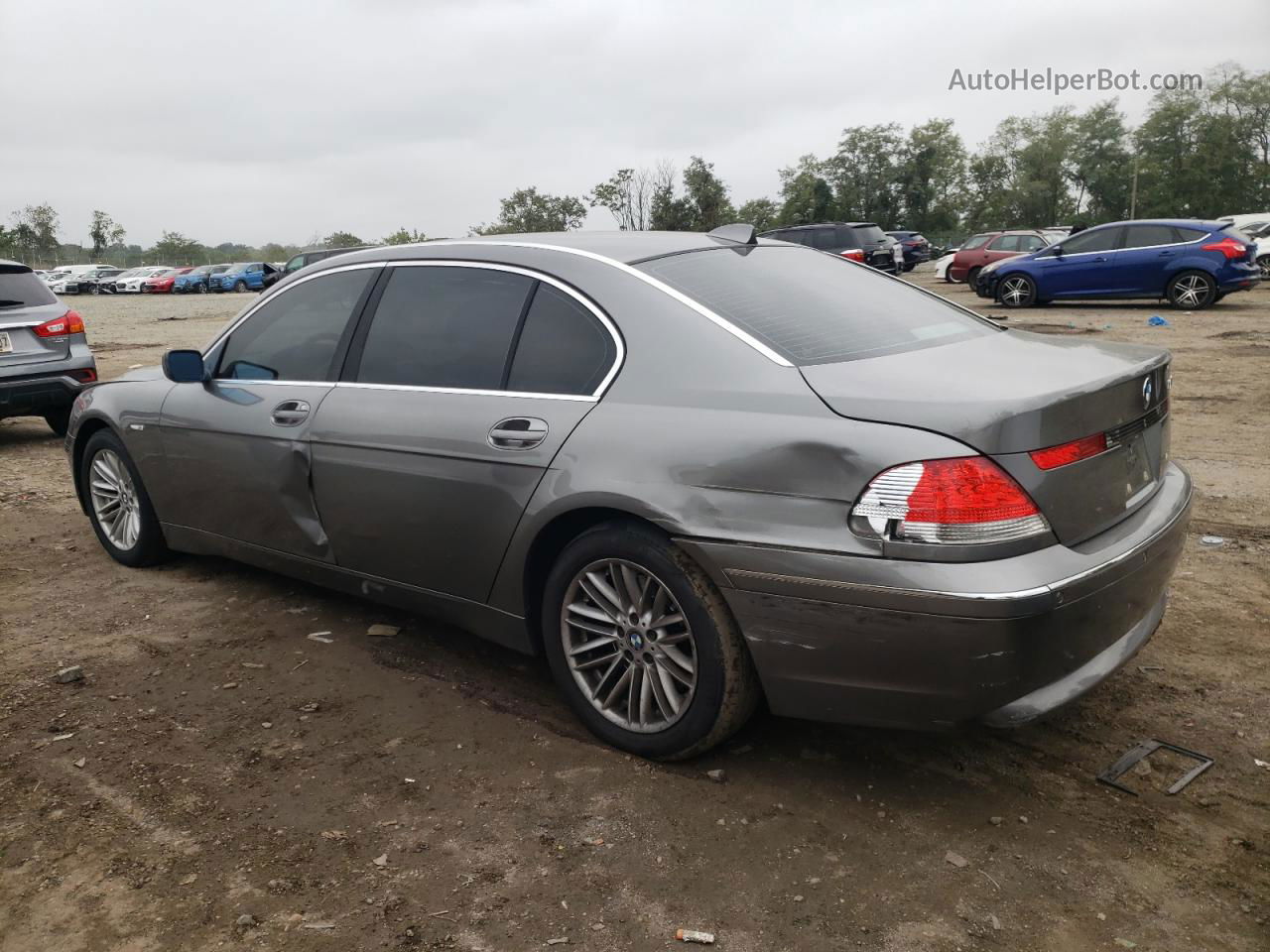 2004 Bmw 745 Li Gray vin: WBAGN63434DS47431