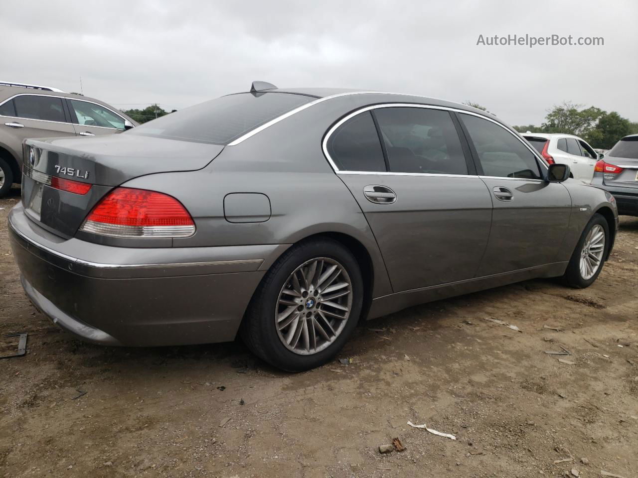 2004 Bmw 745 Li Gray vin: WBAGN63434DS47431