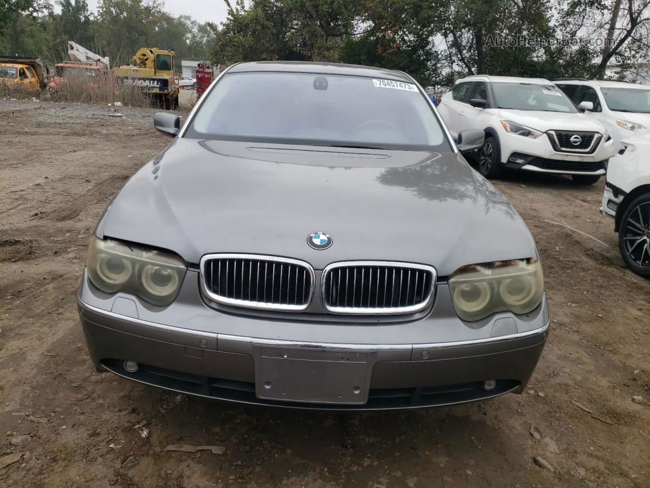 2004 Bmw 745 Li Gray vin: WBAGN63434DS47431