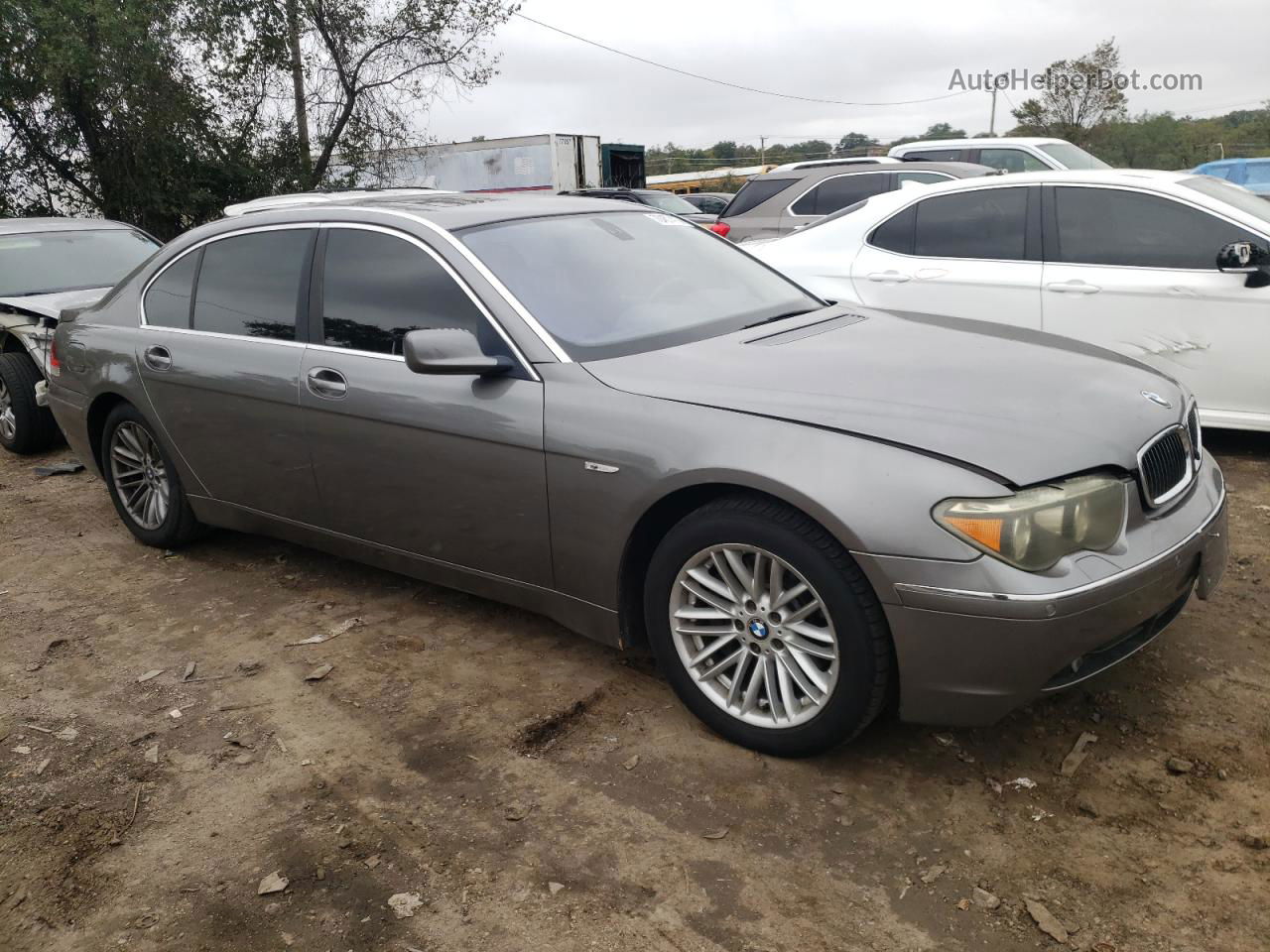 2004 Bmw 745 Li Gray vin: WBAGN63434DS47431