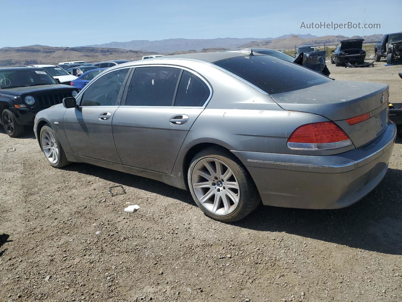 2004 Bmw 745 Li Gray vin: WBAGN63444DS48491