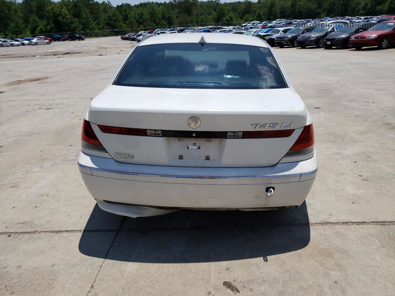 2004 Bmw 745 Li White vin: WBAGN63444DS49396