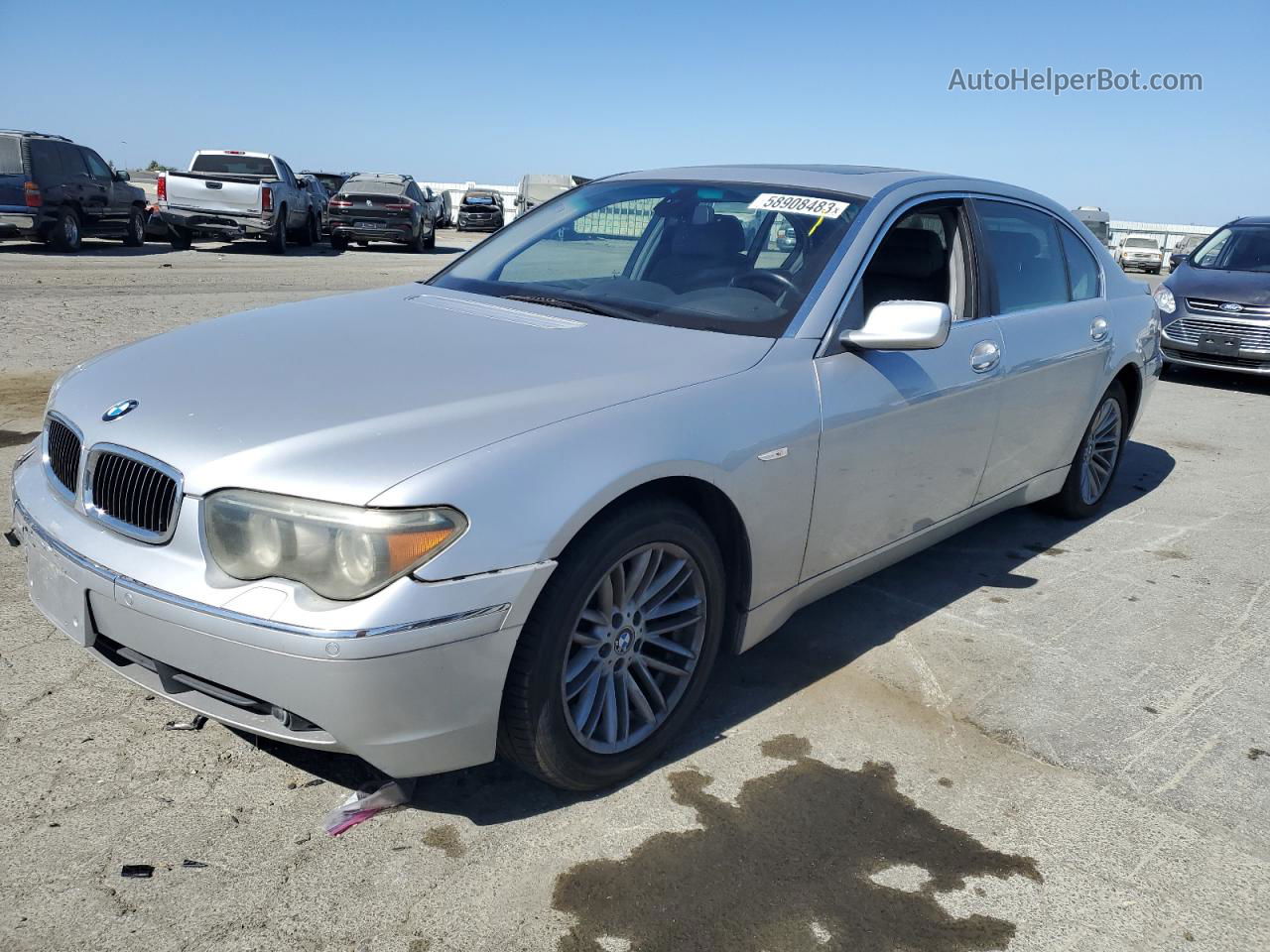 2004 Bmw 745 Li Серебряный vin: WBAGN63454DS49200