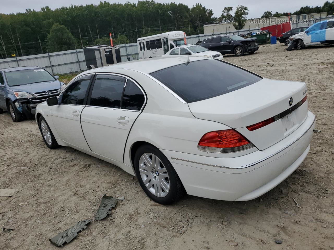 2004 Bmw 745 Li White vin: WBAGN63464DS50727