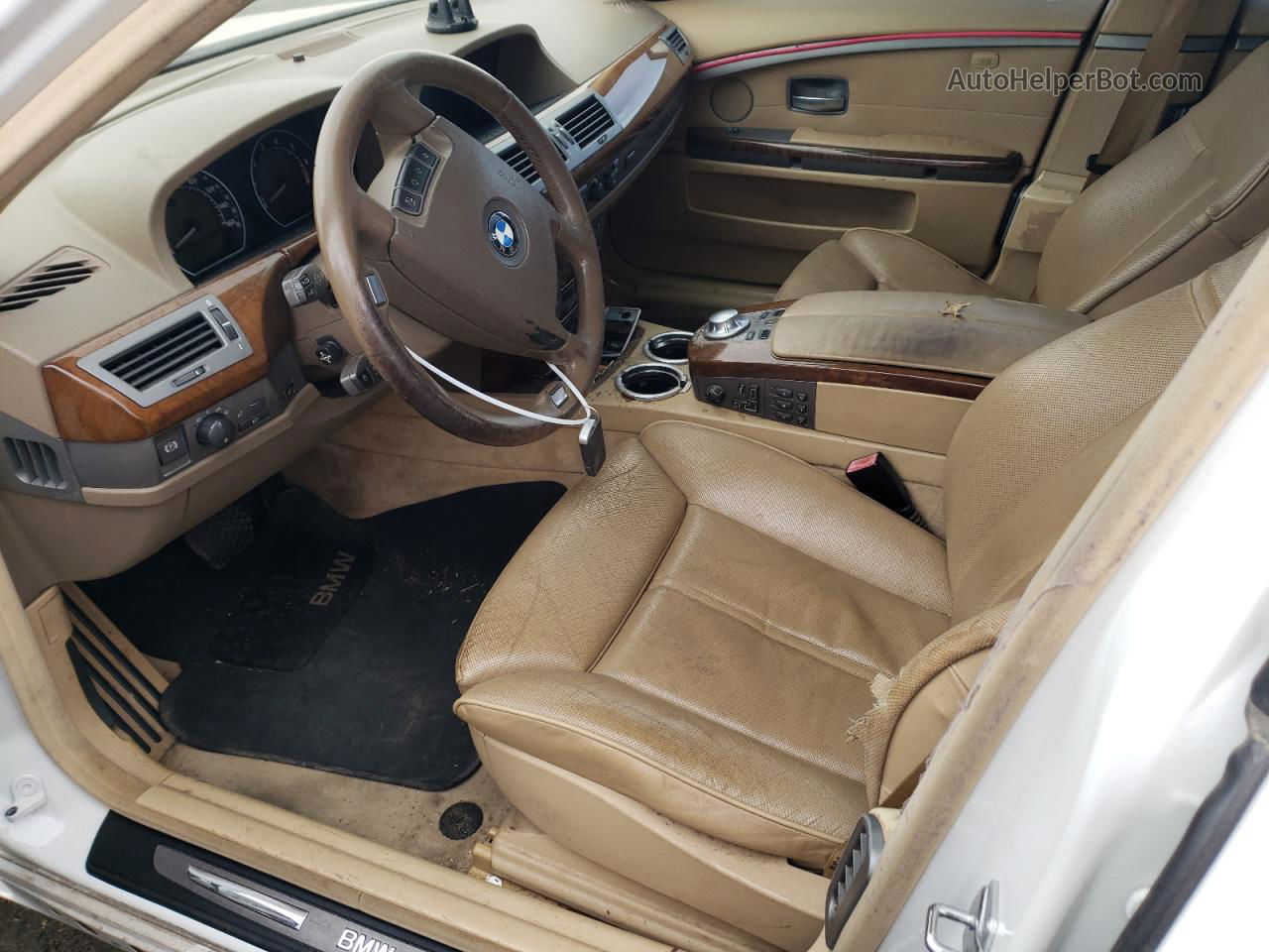 2004 Bmw 745 Li Белый vin: WBAGN63474DS46900