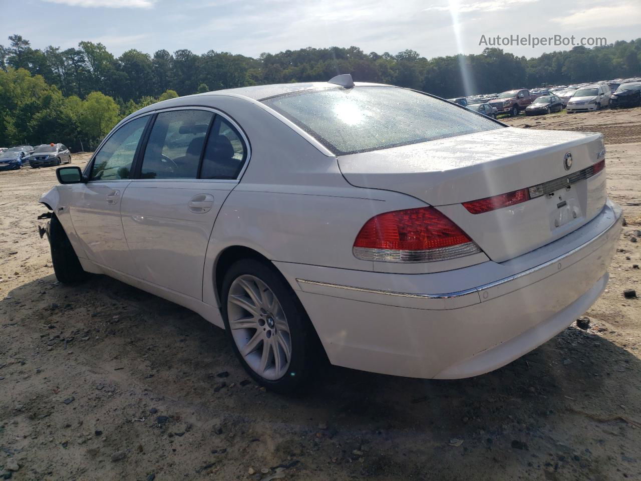 2004 Bmw 745 Li White vin: WBAGN63474DS46976