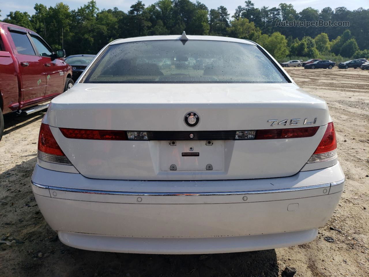 2004 Bmw 745 Li White vin: WBAGN63474DS46976