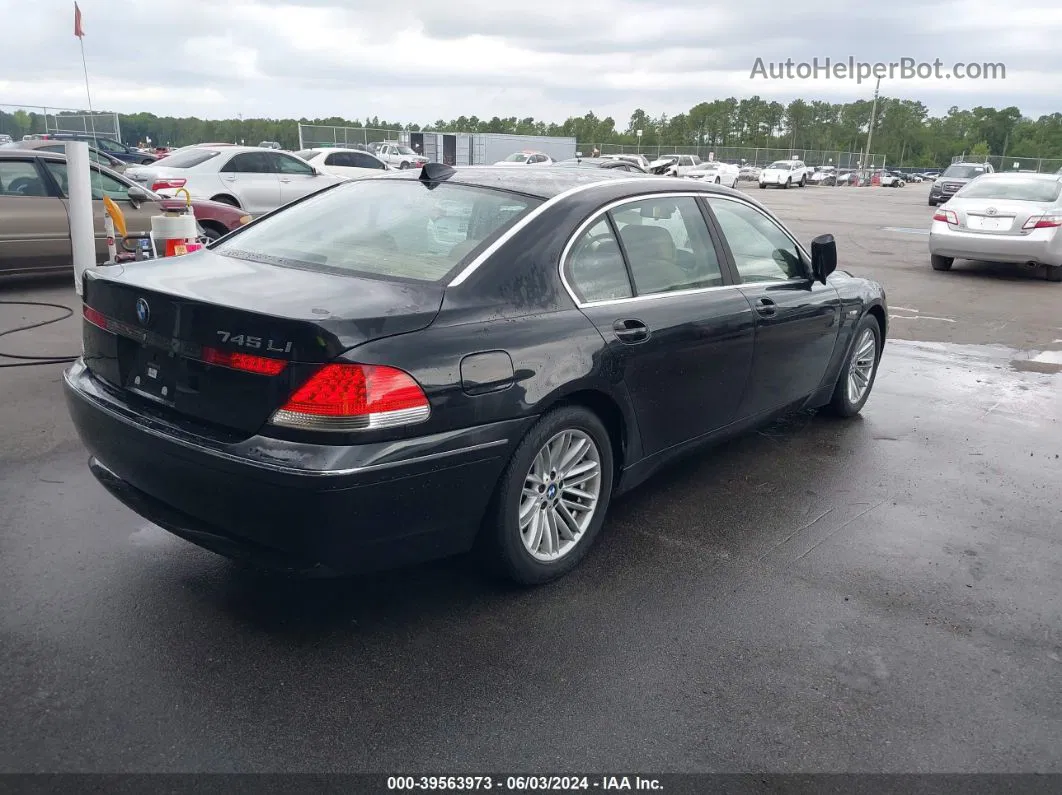 2004 Bmw 745li   Black vin: WBAGN63474DS47528