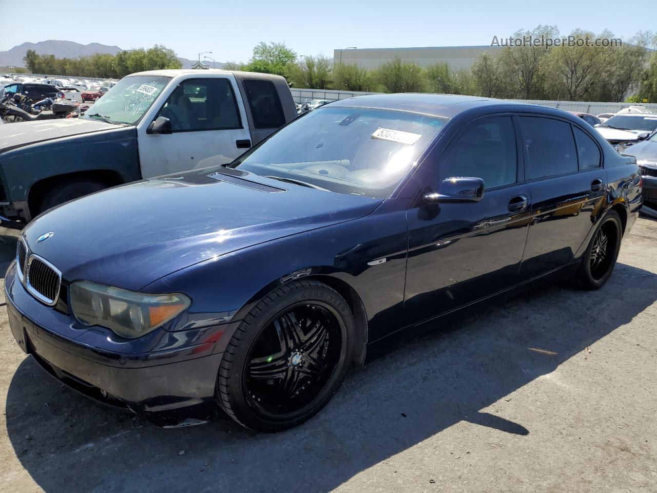 2004 Bmw 745 Li Синий vin: WBAGN63474DS49327