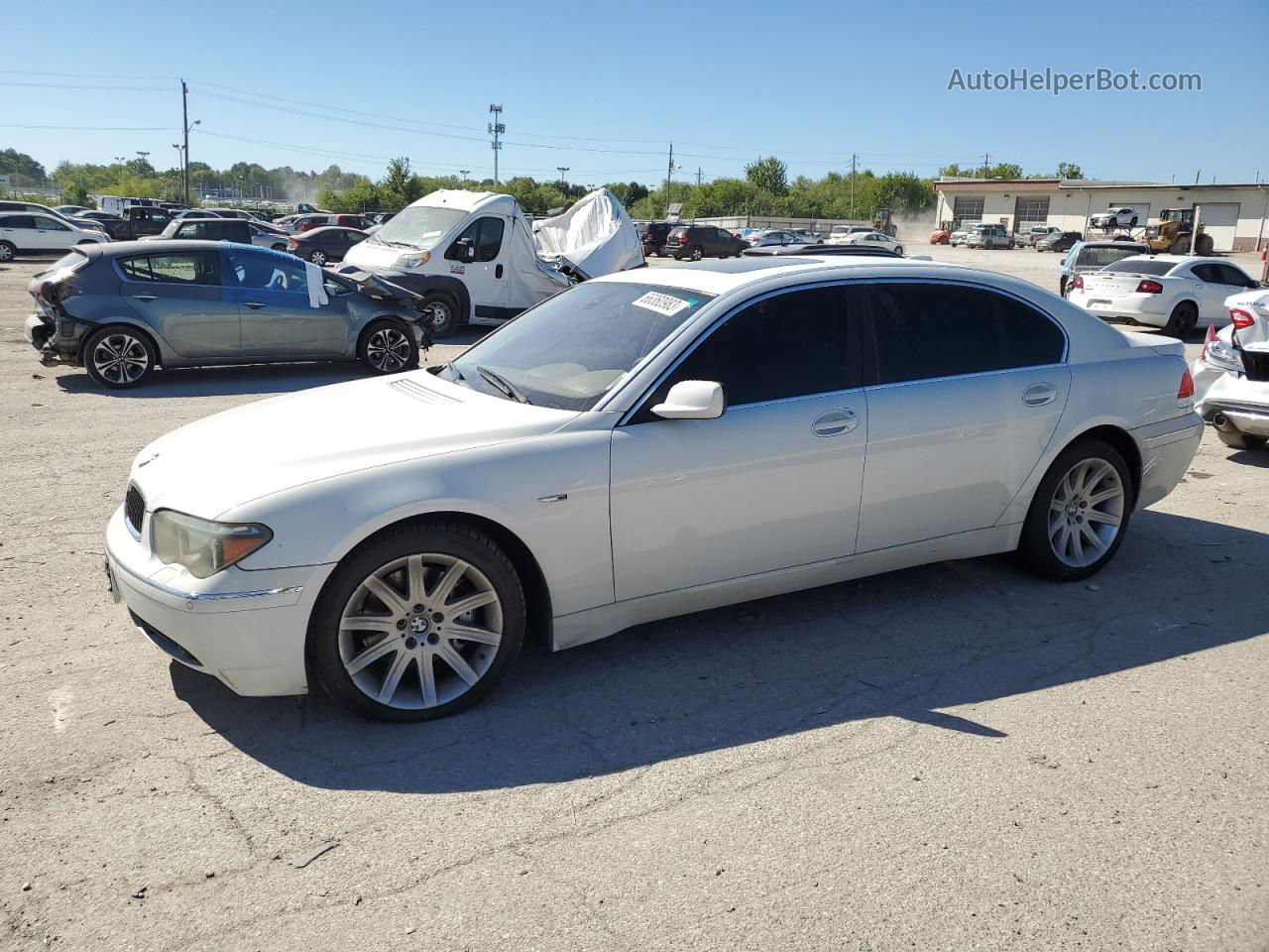 2004 Bmw 745 Li White vin: WBAGN63484DS46792