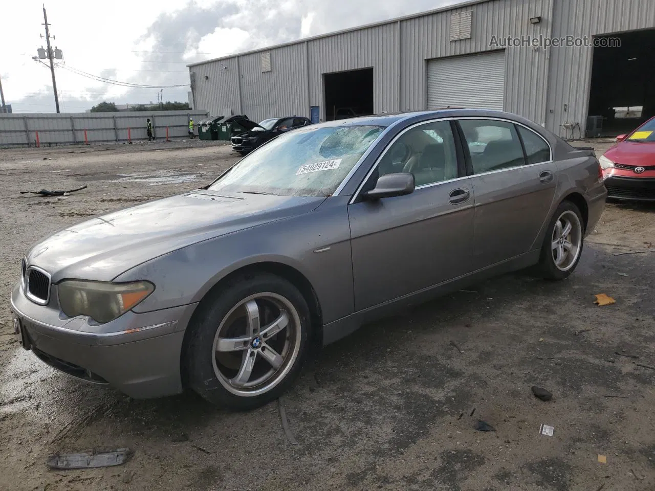 2004 Bmw 745 Li Серый vin: WBAGN63484DS47280